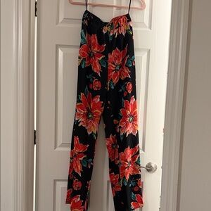Vibrant Floral Black Jumpsuit